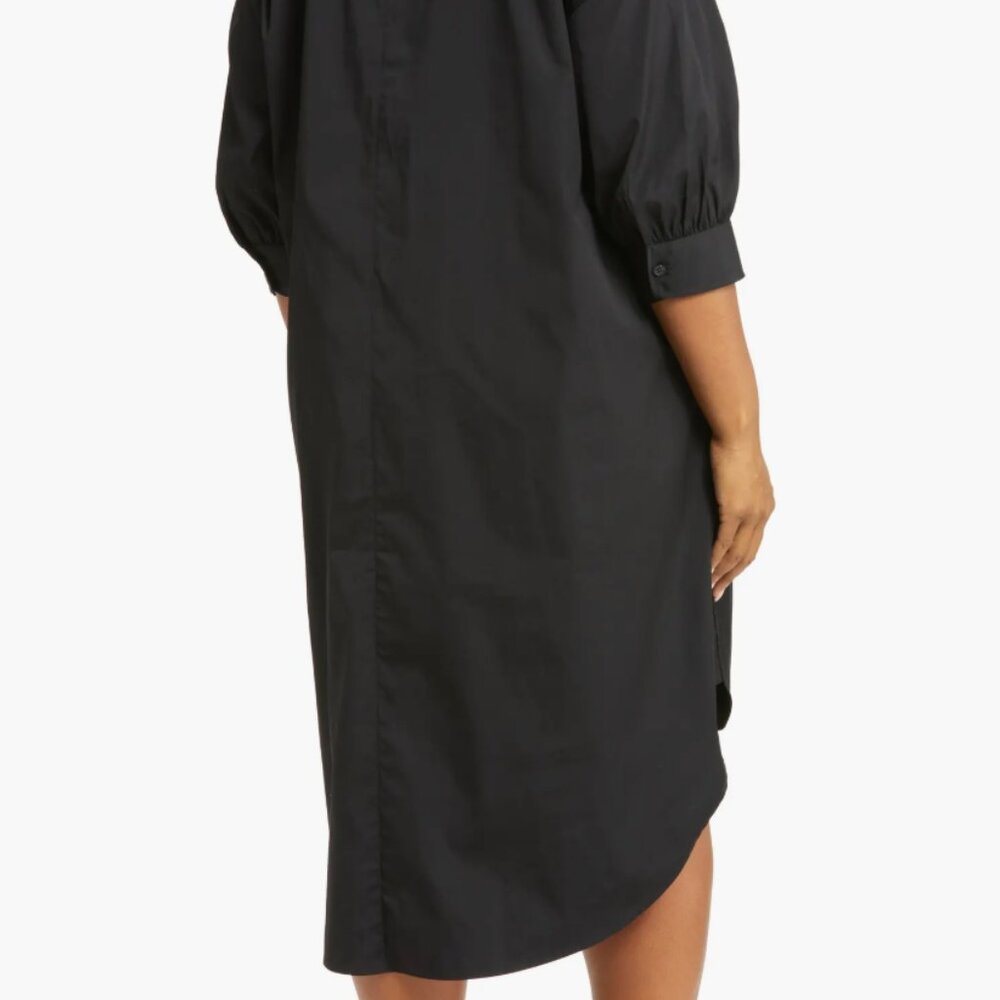 NORDSTROM Oversize Cotton Poplin Midi Dress (PLUS) - Picture 2 of 3